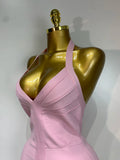 Women Sexy V Neck Backless Mini Bodycon Bandage Dress 2026 Elegant Evening Nightclub Evening Party Cocktail Prom Dress