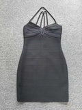 Black Purple Spaghetti Strap Women Mini Bandage Dress Bodycon Sexy Bodycon Party Club Dress XL Classic Vestido
