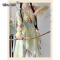 Olive Girl Yellow Flowing Sleeve Fairy Dress for Ren Faire 2026 Garden Wedding Fairycore Photoshoot Everyday Wear S-L XS-3XL Plus Size Flowing Sleeve Dramatic Silhouette Romantic Editorial Not Costume Chinese Heritage Fashion Women