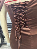 Elegant Satin Corset Long Dresses Luxury Women's Halter Backless Maxi Dress Evening Wedding Guest Party Prom Gown Brown Red 2026