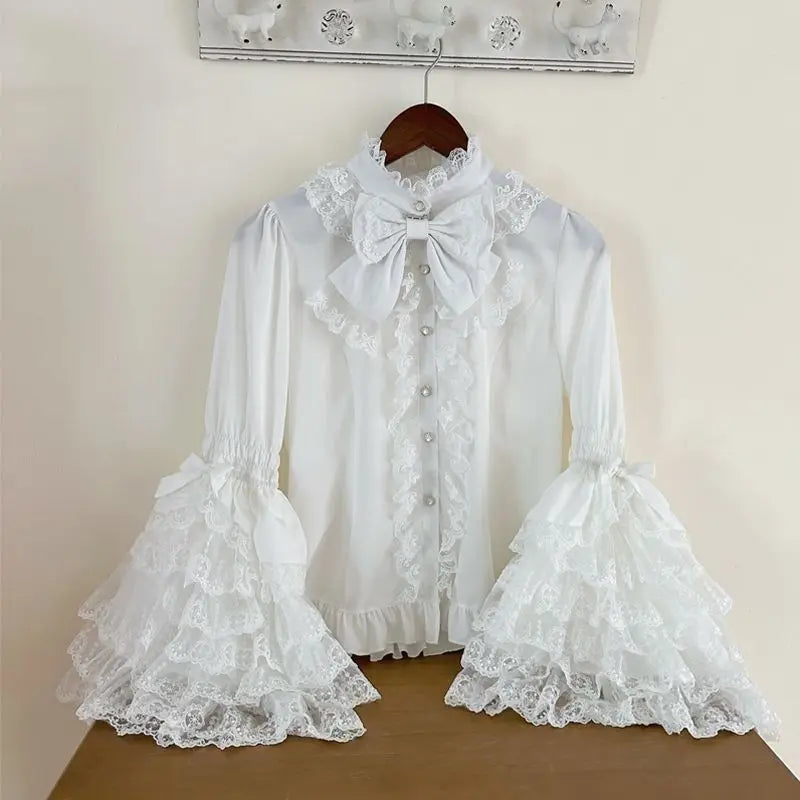 Olive Girl White Romantic Lolita Dress for Ren Faire 2026 Fairycore Photoshoot Everyday Wear S-XL XS-3XL Plus Size Romantic Cottagecore Garden Party Editorial Not Costume Lolita Dress Chinese Heritage Fashion Women