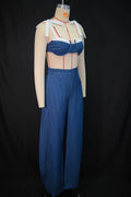Street Women Set Striped Strapless Bow Crop Top and Long Pants 2026 Spring Party Vacation Sexy Two 2 Piece Set Outfits