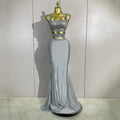 Luxury Birthday Evening Party Set Sparkly Rhinestone Pink Sexy Sleeveless Long Dress Two Pieces Nightclub Party Club Stage Wear