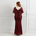 Plus Size Dress for Women Glitter Sequin Dresses Sexy Party Birthday Elegant Celebrity Floor Length Maxi Evening Dress