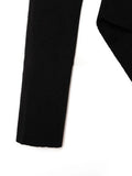 Asymmetrical Solid Knitting Sweater For Women Irregular Collar Long Sleeve Hollow Out Pullovers Female Fashion 2023