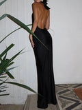 Sexy Backless Black Summer Dress Women Elegant Cocktail Evening Long Party Dresses Woman Maxi Night Club Birthday Dress Vestidos