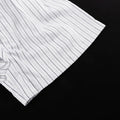 Striped Two Piece Set for Women V Neck Long Sleeve Spliced Button Coat High Waist Shorts Chic Sets Female