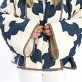 Hit Color Loose Fashion Coat for Women Lapel Long Sleeves Patchwork Printing Elegant Jackets Female Clothing New