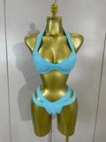 Women Sexy 2 Pieces Bodycon Bandage Swimsuit Celebrate Fashion Beach Swimwear Bikini Summer Style High Quality Wholesale