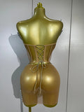 Sexy Strapless Mesh See Through Eveing Birthday Party Nightclub Stage Costume Women Sparkly Silver Rhinestone Sequins Mini Dress