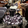 Olivegirl Sweet Lace Dress Lolita Purple Cute Girl Spring High-end Women Summer Birthday Party Elegant Princess Lolita Dresses