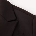 Solid Spliced Tassel Coat for Women Lapel Long Sleeve High Waist Temperament Minimalist Trench Female Fashion New