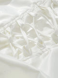 Sexy White Satin Maxi Dresses for Women Square Collar Sleeveless Tunic Fishtail Classic Dinner Dress Female Fashion