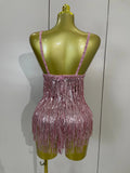 2026 New Sexy Nightclub Bar DJ Performance Dancer Stage Costume Sparkly Rhinestones Feathers Tassels Mesh See Through Bodysuits