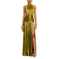 Sleeveless Backless Dress with Sash Neck Hanging Split Design Formal Gown Women's Fashion Spring Summer Autumn Winter Dress