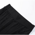 Elegant Solid Blazer Skirt Set Women Slim One Button Suit Jacket Pleated See Through Fishtail Skirts Spring Lady Party Suit
