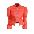 Patchwork Zipper Parkas For Women Stand Collar Long Sleeve Minimalist Tunic Winter Coat Female Fashion Clothing New