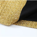 Women Gold Sparkle Capelet Top Elegant Shiny Tweed Shoulder Wrap Turtleneck Short Cloak 2026 Spring Lady Evening Party Outfit