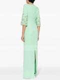 2026 New Arrivals Summer Fashion Heavy Industry Beaded Diamond Slim Maxi Dress Women's Half Sleeve Female Vestidos