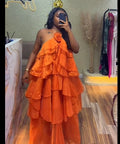 Women Sleeveless Ruffles Loose Ball Gown Smock Strap Maxi Long Sexy Dress 2025 Birthday Vacation Party Dresses Vestidos