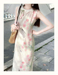 Olive Girl Romantic Qipao for Ren Faire 2026 Garden Wedding Fairycore Photoshoot Everyday Wear S-XXL XS-3XL Plus Size Romantic Cottagecore Garden Party Editorial Not Costume Qipao Cheongsam Chinese Dress Chinese Heritage Fashion Women