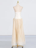 Sexy Evening Tunic Spliced Buttons Dress for Women V Neck Sleeveless High Waist Patchwork Folds Temperament Dresses Female