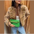 Fashion Printed Embroidery Women's Jacket Knot Button  Long Sleeves Loose Coat Chic 2026 Spring Autumn New High Street Lady Wear