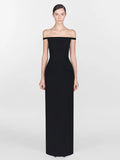 2026 New Sexy Pearl Bead Tassel Slim Long Dress Women'S Off Shoulder Straps Bodycon Maxi Dress Elegant Evening Party Gown