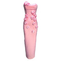Pink Red Color Women Sexy Strapless Off the Shoulder Florals Bodycon Long Bandage Dress Celebrate Fashion Evening Party Outfit