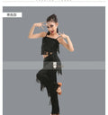Olivegirl Kids Latin Dance Pantsuit Costumes Ballroom Fringe Tassel Dress Pants Girls Salsa Samba Children Stage Outfits Costume