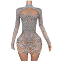 2026 High-end Silver Nude Waist Pinch Glam Hip Skirt Party Evening Birthday High-end Dress Women Dresses for Party and Wedding