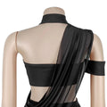 2026 Summer Bra Top and Long Skirt Two Piece Matching Ruched Party Dress for Women Sexy Mesh Sheer Club Birthday Dresses
