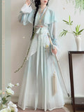 Olive Girl Pink Embroidered Hanfu Dress for Ren Faire 2026 Garden Wedding Fairycore Photoshoot Everyday Wear S-L XS-3XL Plus Size Hand Embroidered Flowing Sleeve Dramatic Silhouette Romantic Cottagecore Editorial Not Costume Chinese Heritage Fashion Women