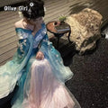 Olive Girl Red Embroidered Hanfu Dress for Ren Faire 2026 Garden Wedding Fairycore Photoshoot S-XXL XS-3XL Plus Size Hand Embroidered Flowing Sleeve Dramatic Silhouette Editorial Not Costume Ren Faire Dress Chinese Heritage Fashion Women
