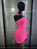 Rosered Black Women Sexy Halter Off the Shoulder Bodycon Mini Bandage Dress Nightclub Party Celebrate Birthday Cocktail Outfit