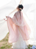 Olive Girl Pink Embroidered Fairy Dress for Ren Faire 2026 Garden Wedding Fairycore Photoshoot Everyday Wear S-L XS-3XL Plus Size Embroidered Flowing Sleeve Romantic Editorial Not Costume Fairy Dress Cottagecore Dress Chinese Heritage Fashion Women