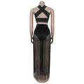 Women's Beach Style 2 Piece Set Sexy Strappy Top+Fringe Maxi Skirt Matching Set Summer Outfits Vacation Party Clubwear