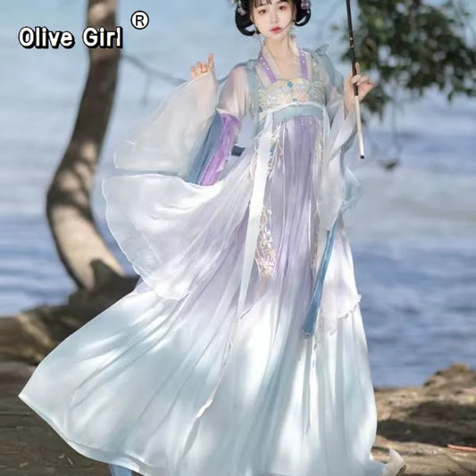 Olive Girl Green Hanfu Dress 2026 S-XL XS-3XL Plus Size Hanfu Chinese Dress Traditional Chinese Clothing Chinese Heritage Fashion Women