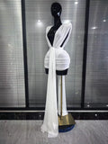 Women Sexy Deep V-Neck Sleeveless Bodycon Mini Dress High Stretch Draped Celebrate Evening Party Cocktail Vacation Outfit
