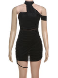 Sexy Cross Bandage Dress Women See Through Y2K Backless Halter Sleeveless Summer Trend Midnight Clubwear Mini Bodycon