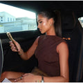 Irregular Brown Lace Uppleated Maxi Dresses Elegant Women's Full Sleeve Slim Fit Patchwork Robes 2025 New Evening Party Gowns