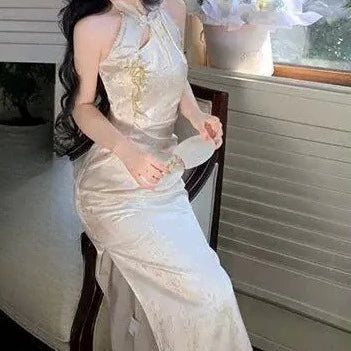 Olive Girl Red Embroidered Qipao for Ren Faire 2026 Garden Wedding Fairycore Photoshoot Everyday Wear S-XXL XS-3XL Plus Size Embroidered Romantic Garden Party Editorial Not Costume Qipao Cheongsam Chinese Dress Chinese Heritage Fashion Women