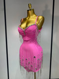 Sexy Backless Spaghetti Strap Bodycon Sleeveless Bandage Dress Elegant Prom Gown Club Evening Party Luxury Birthday Dresses