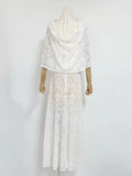 2026 New Banquet Evening Party Standing Collar Shawl Elegant Slimming Yellow Lace Dress Fashion Long Dress for Women