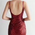 Women Strap Party Maxi Dress Sexy V Neck Evening Dress Celebrity Purple Sequin Dress Long Prom Formal Occasion  Dress