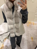 Women Solid Color Fringed Jacket 2-piece Set Chic Drawstring Pocket Zipper Coat Sleeveless Vest Sets Autumn Street Daily Wear