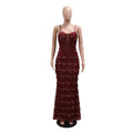 Women Sequins Long Dresses Spaghetti Strap Sexy Celebrity Party Maxi Evening Dress Birthday Luxury Vestidos