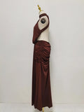 Solid Loose Spliced Folds Chic Dress for Women Halter Sleeveless Sexy Temperament Dresses Female Summer Fashion New