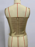 Sexy Solid Bandage Women Top Stripe Sleeveless Slash Neck Female Crop Tops Side Lace-Up Top 2026 Summer All-Match Lady