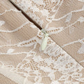 Elegant Strapless Lace Long Ribbon Wedding Dress Patchwork Vintage Floral Lace Bridal Gown Sheath Fitted Dresses